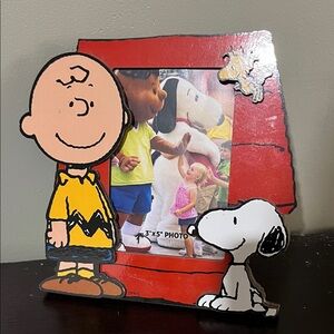 Peanuts Red Picture Frame with Charlie Brown and Snoopy